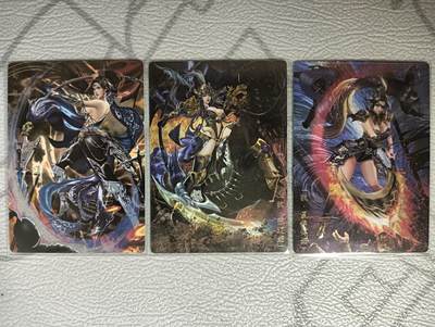 花开卡拍第35期（8月24号周日截拍，品控勿拍!!!拍品不寄存，运费5元，自制卡难免瑕疵，可能存在轻微撞角爆边等出厂瑕疵，品控介意勿拍！） - 卡玩帕克三国姬 夏侯惇 张辽 赵云 镭光工艺