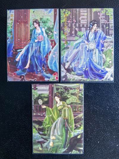 阳大大卡牌拍卖第68期（持续收拍品，周五晚上九点截拍，进群福利早知道） - 【粗闪裸卡】卡德曼 大西几 兰心 周彻+夏侯涓+蔡琰  3张