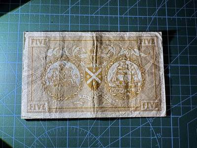 【炜奕收藏】，第四十二期 1963年苏格兰银行5镑，AU-品相，号码无47