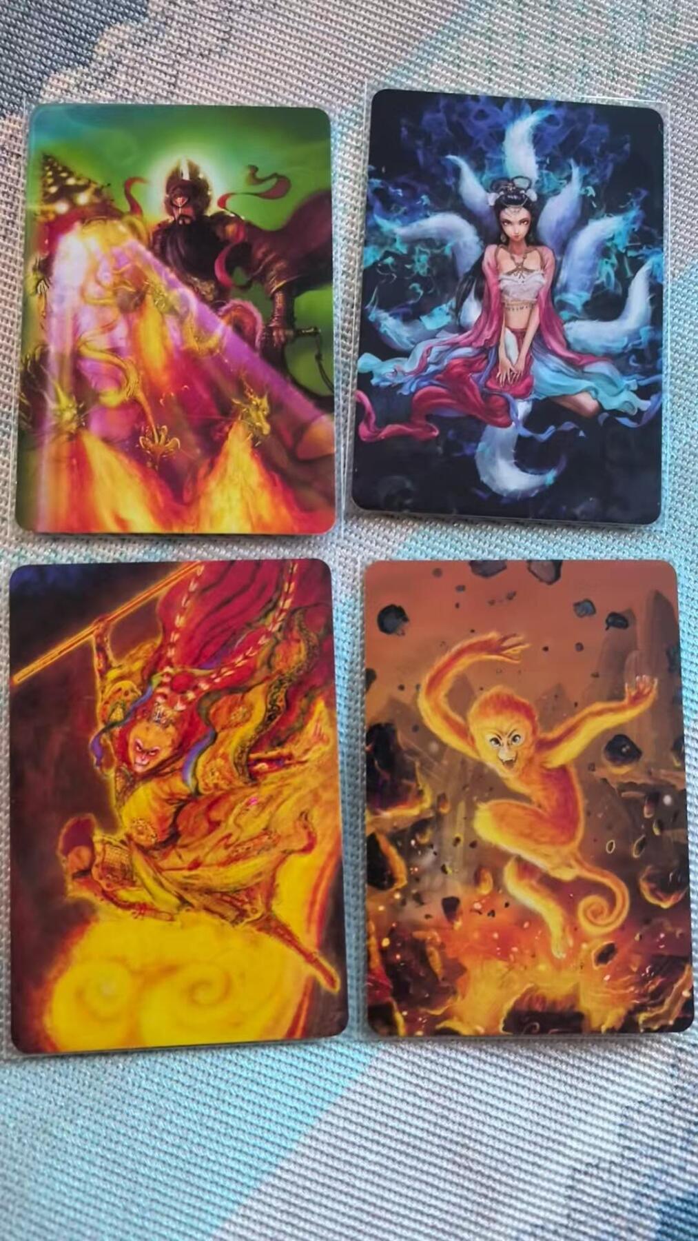 龙虎卡牌第五十一场 （无佣金，满120包邮，欢迎送拍） 普卡4张 可可瑞听-西游记特卡一套