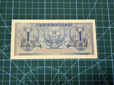 【炜奕收藏】，第四十二期 1954年印度尼西亚1卢比，UNC品相