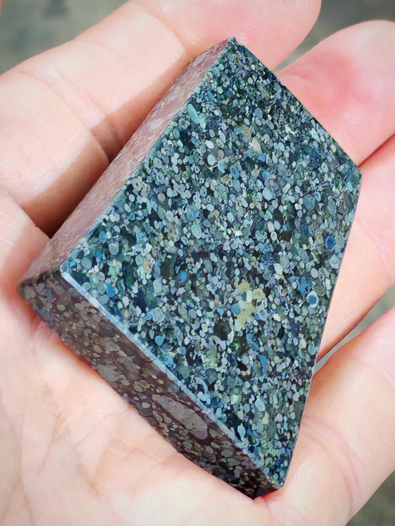 经典画面石蓝莓星斑球粒挂坠(36020)尺寸55*43*10mm61克收藏精品