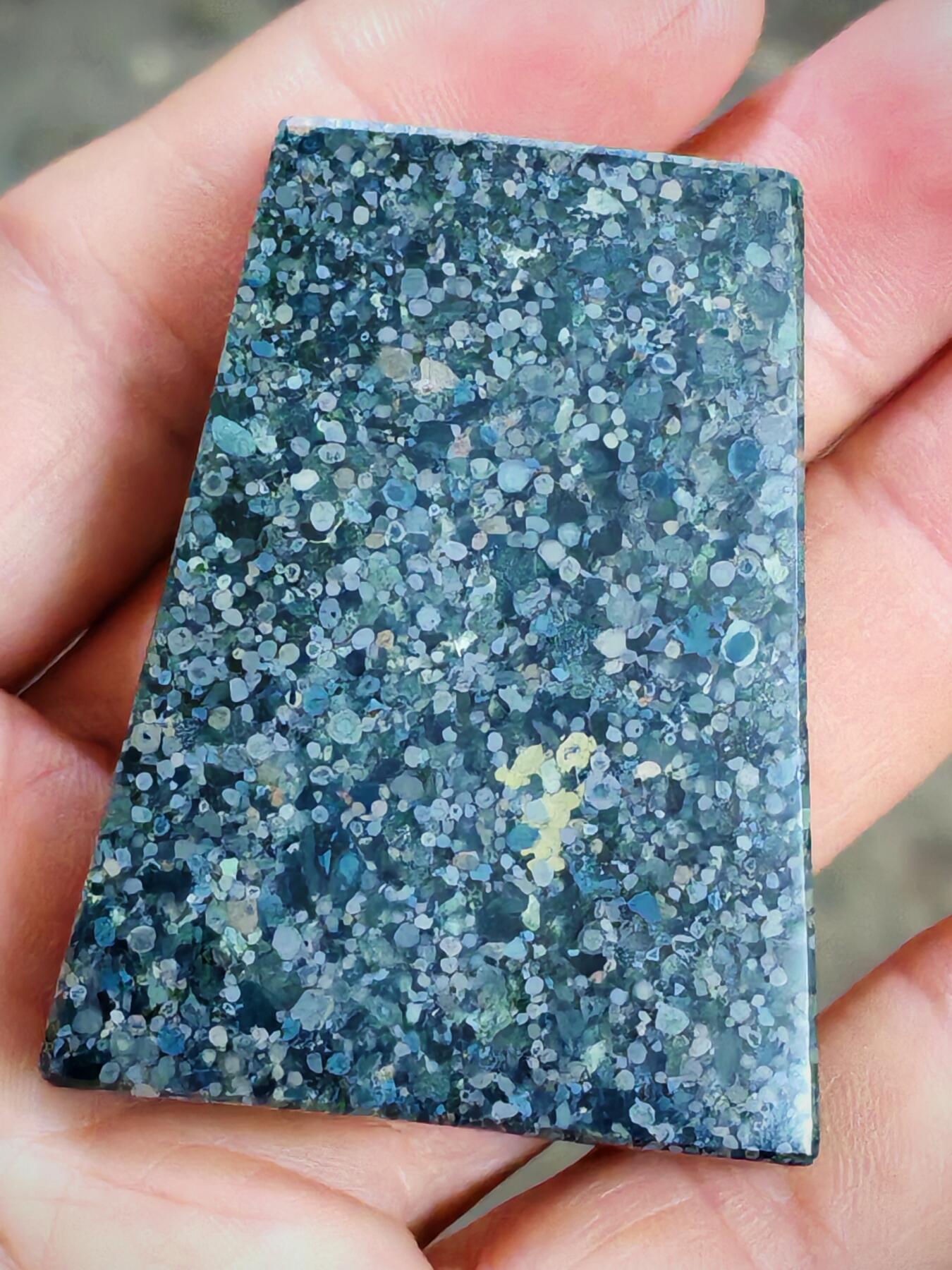 经典画面石蓝莓星斑球粒挂坠(36020)尺寸55*43*10mm61克收藏精品