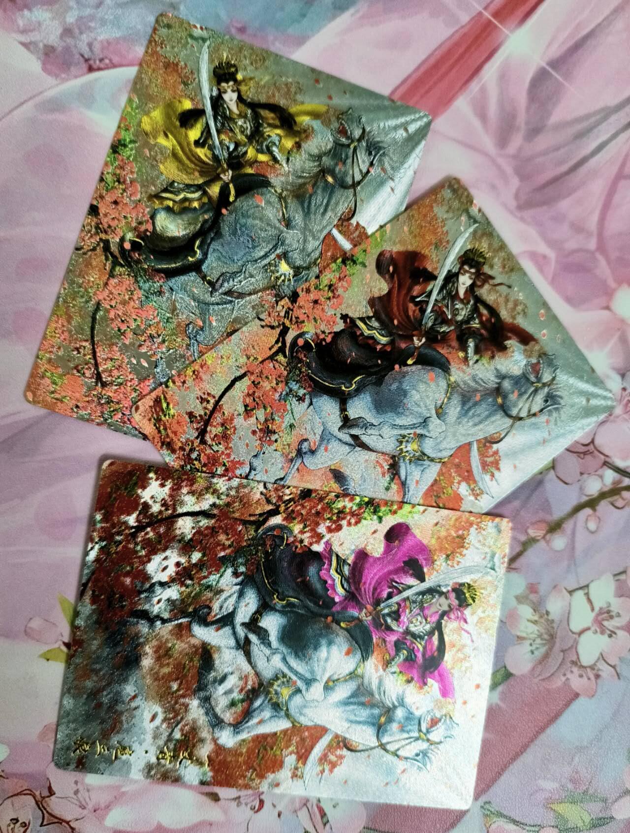 龙虎卡牌第五十一场 （无佣金，满120包邮，欢迎送拍） 粗闪3张 谷粒-三色三娘A