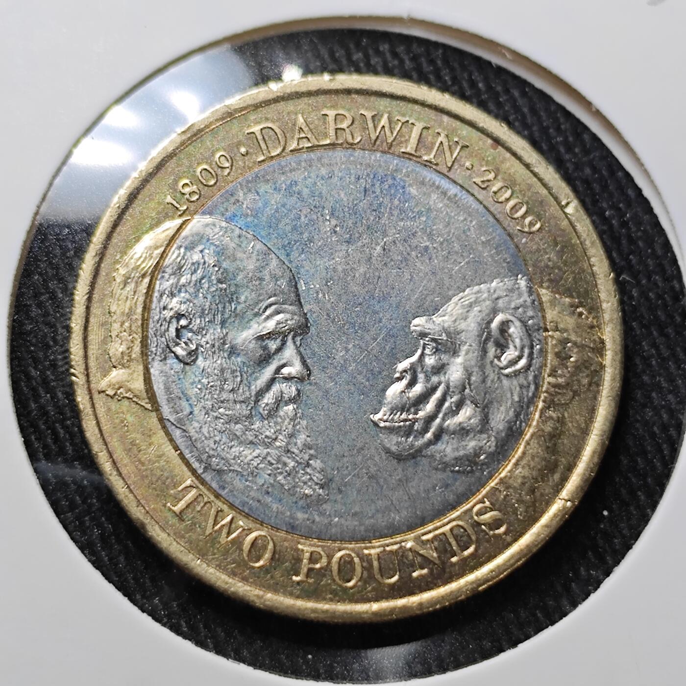 KK钱币收藏小铺 套币 银币专场 2月预留时间 周末发货  英国2镑纪念币双色币 好品