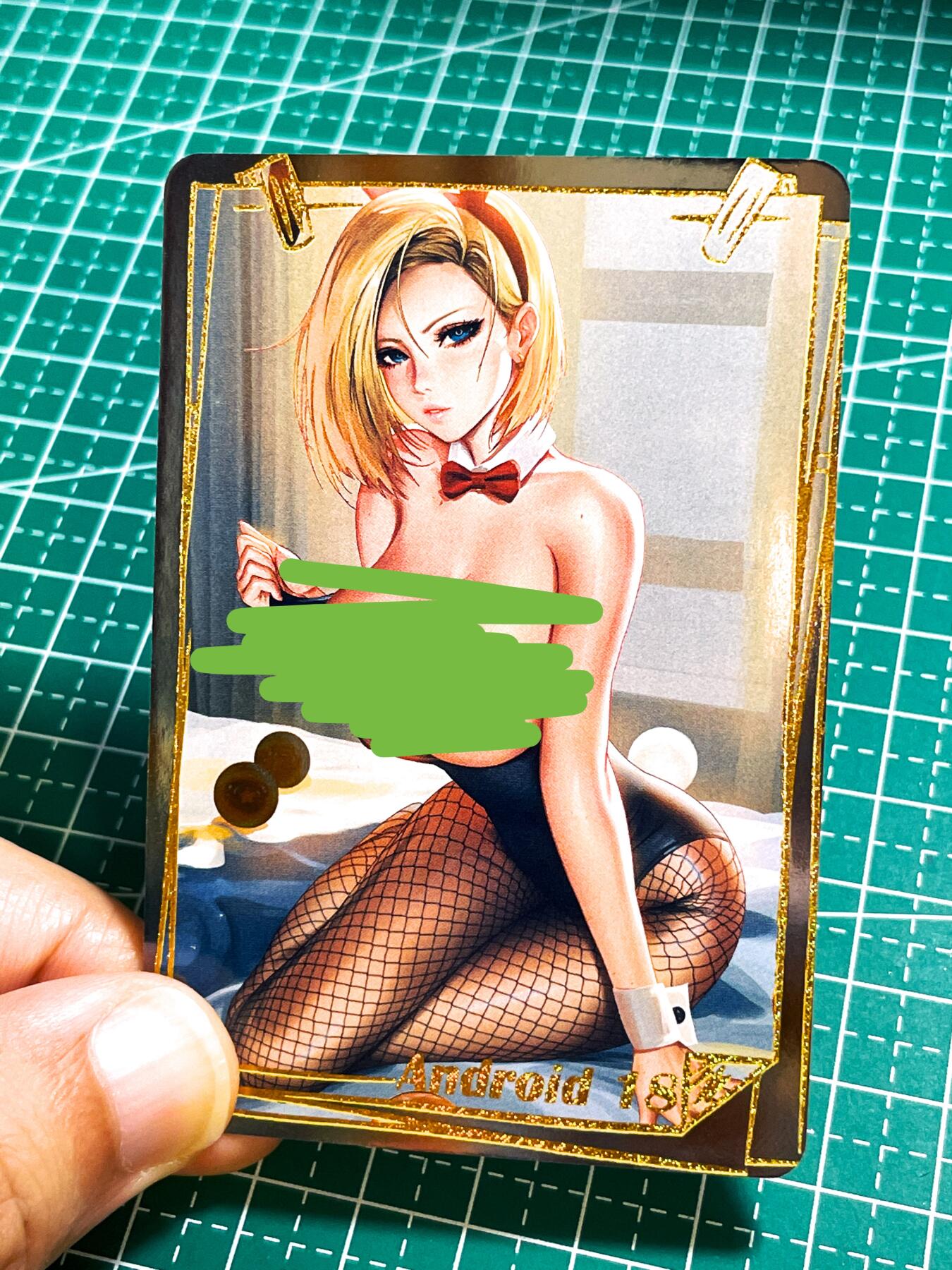 显眼宝28期【关注参拍有赠卡】 动漫艺术卡 人造人18号超高颜值丝袜造型 超美角色  银闪工艺 小卡尺寸