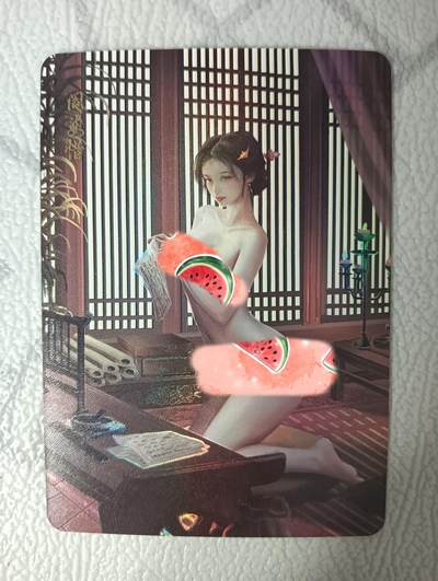 花开卡拍第35期（8月24号周日截拍，品控勿拍!!!拍品不寄存，运费5元，自制卡难免瑕疵，可能存在轻微撞角爆边等出厂瑕疵，品控介意勿拍！） - 墨卡文创 御淑集阎婆惜 艺术版特卡 彩闪