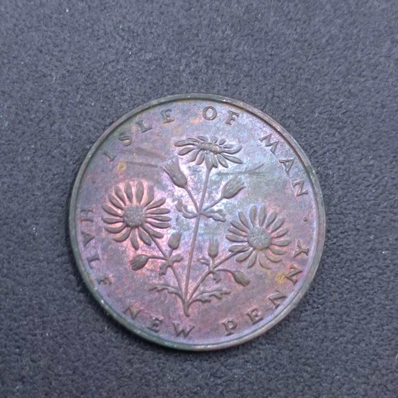 【淘币小摊】实时拍第七百一十九拍  散币场  满百包邮可预留二周 每周一统一发货   马恩岛1975年1/2便士铜币