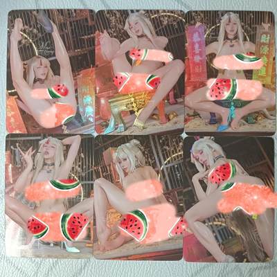 花开卡拍第35期（8月24号周日截拍，品控勿拍!!!拍品不寄存，运费5元，自制卡难免瑕疵，可能存在轻微撞角爆边等出厂瑕疵，品控介意勿拍！） - 墨卡艺术卡 COS套卡6张 彩闪