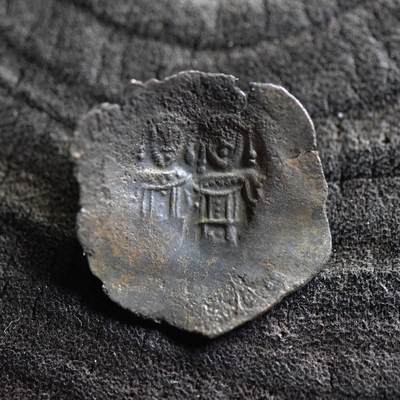 【良泉】第38期【直播场】9月18日晚19.30点开拍！ 组，西方古代钱币、丝路杂项专场  - 公元1204-1261年【十字军】【拜占庭-拉丁统治】铜银合金 碟形币，1.12克