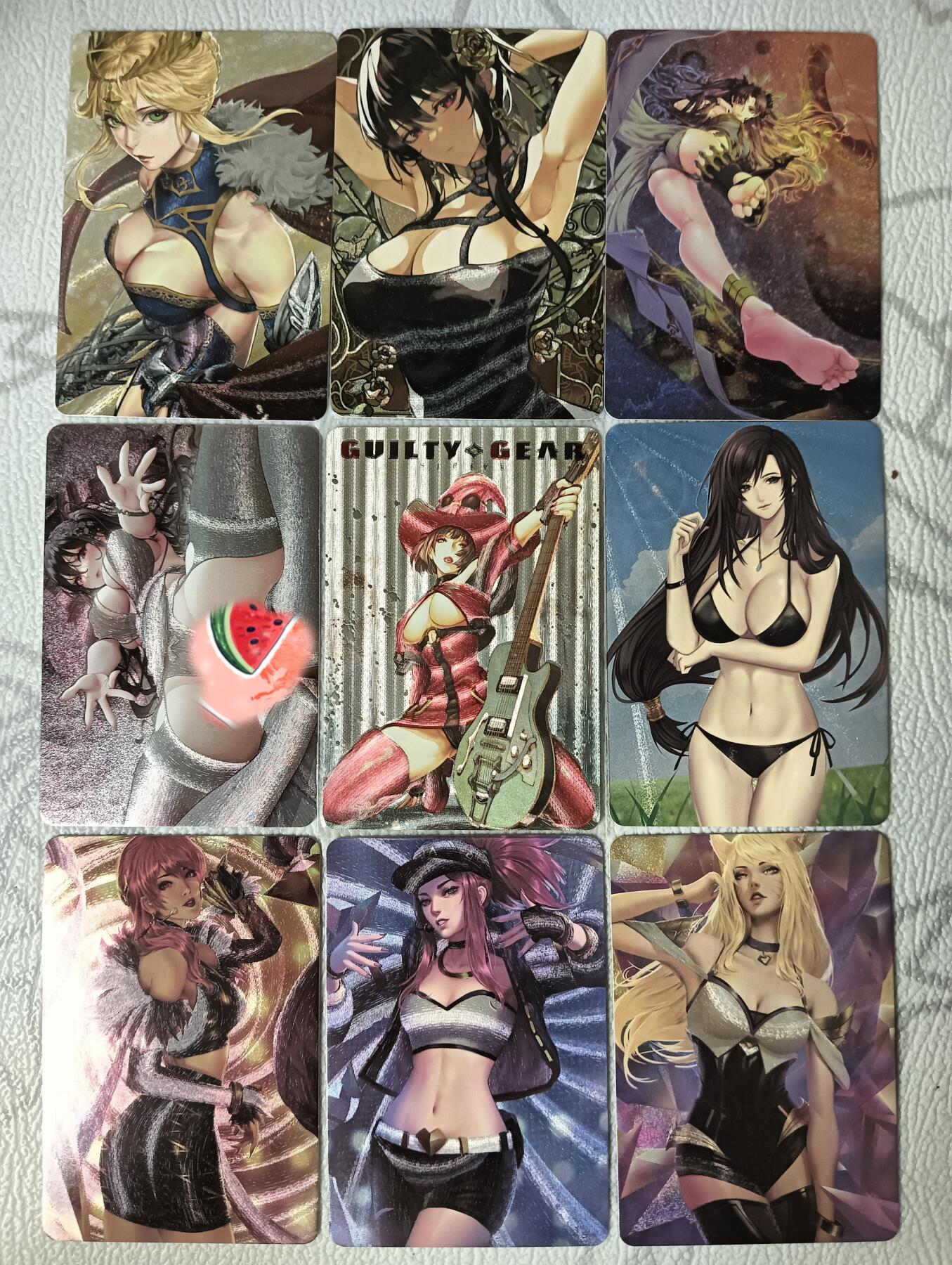 花开卡拍第35期（8月24号周日截拍，品控勿拍!!!拍品不寄存，运费5元，自制卡难免瑕疵，可能存在轻微撞角爆边等出厂瑕疵，品控介意勿拍！） 砖家卡牌，粗闪，9张