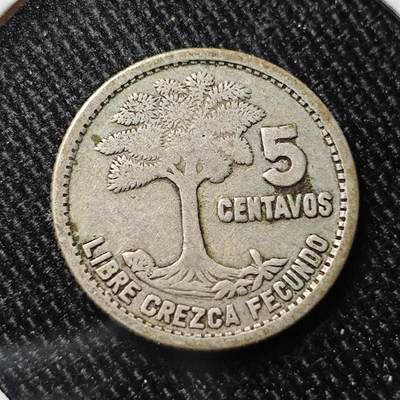 KK钱币收藏小铺 套币 银币专场 2月预留时间 周末发货 -  1955危地马拉5分银币