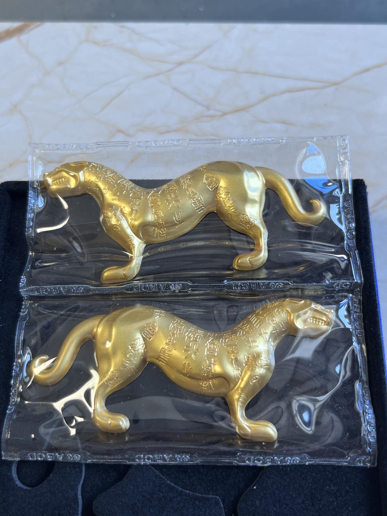 第172期拍卖【长期征集拍品】 纽埃2022年中国生肖杜虎符2盎司3D立体镀金纪念银币,999银，发行量199枚