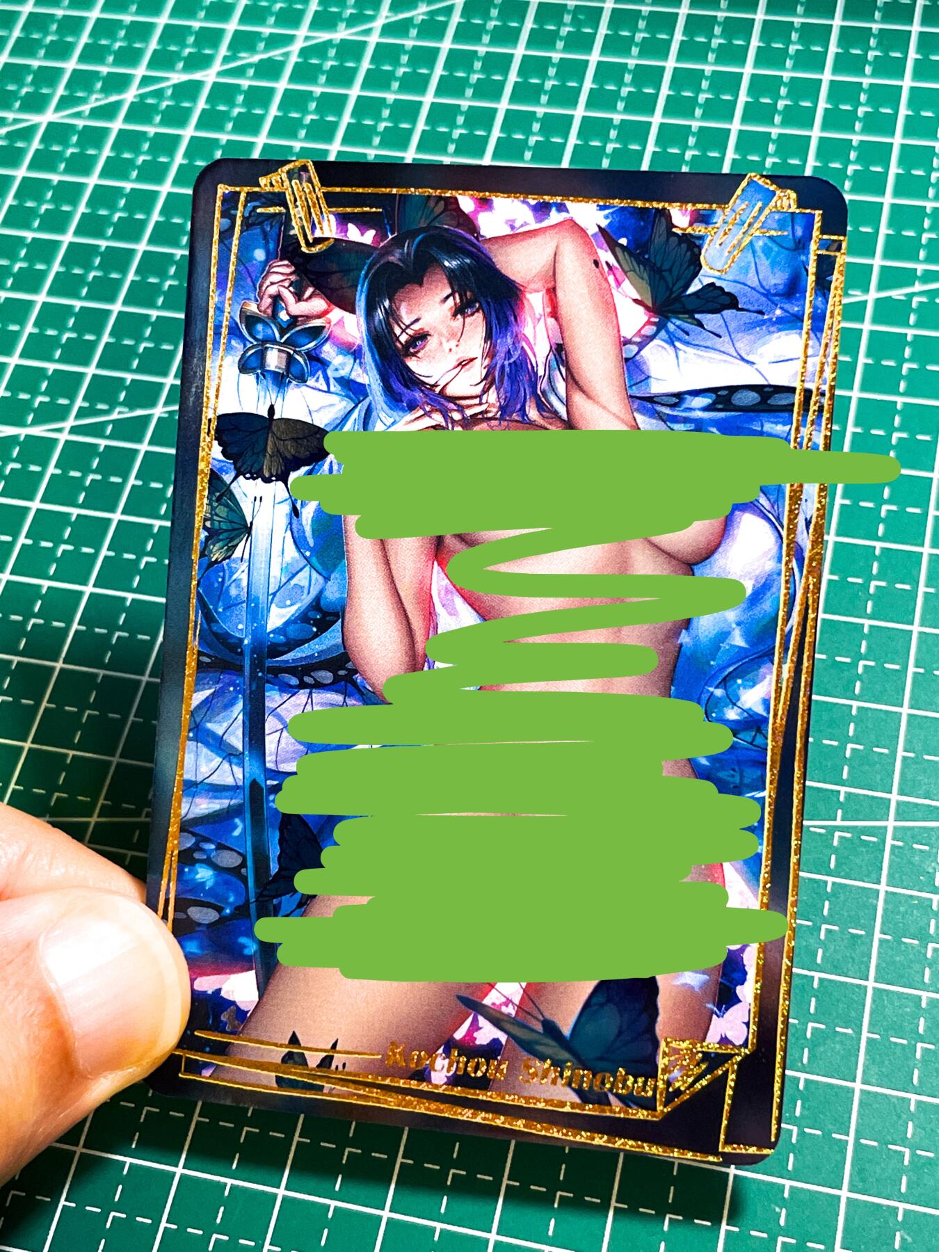 显眼宝28期【关注参拍有赠卡】 动漫艺术卡 蝴蝶忍  超美角色  银闪工艺 小卡尺寸