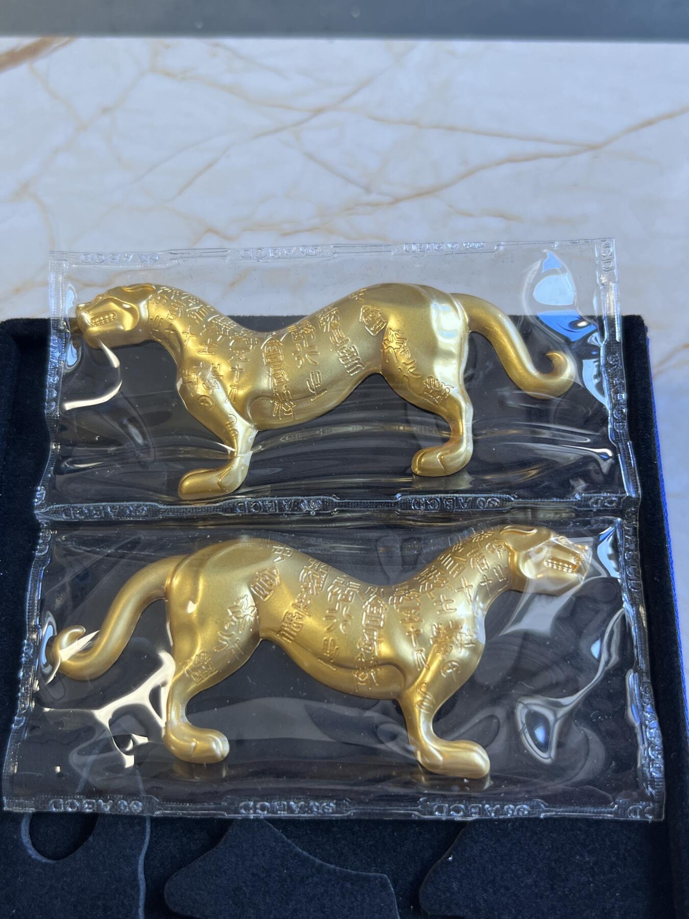 第172期拍卖【长期征集拍品】 纽埃2022年中国生肖杜虎符2盎司3D立体镀金纪念银币,999银，发行量199枚