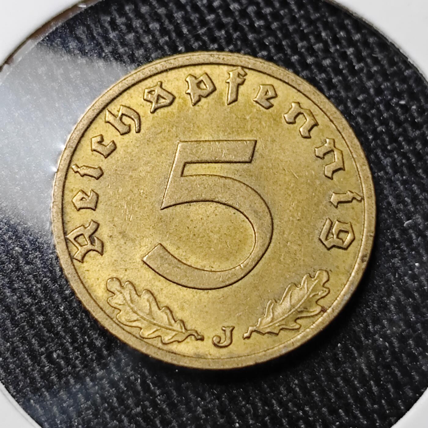 KK钱币收藏小铺 套币 银币专场 2月预留时间 周末发货  1937德国5芬尼铜币 带万