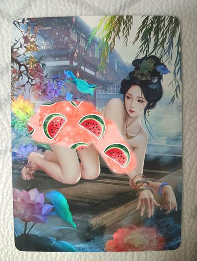 花开卡拍第35期（8月24号周日截拍，品控勿拍!!!拍品不寄存，运费5元，自制卡难免瑕疵，可能存在轻微撞角爆边等出厂瑕疵，品控介意勿拍！） - 燎原巴丁魅系列-甄宓彩闪 艺术版
