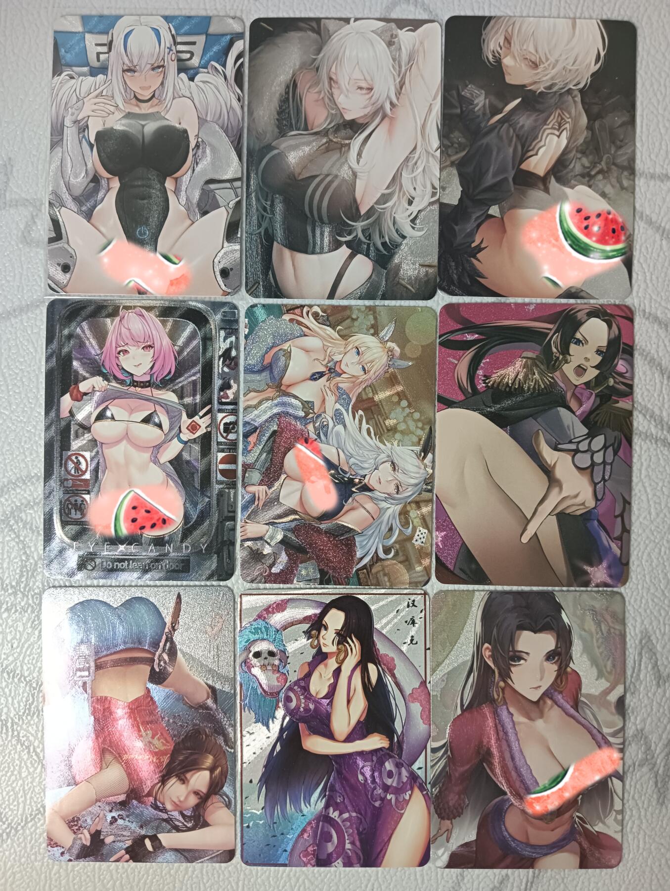 花开卡拍第35期（8月24号周日截拍，品控勿拍!!!拍品不寄存，运费5元，自制卡难免瑕疵，可能存在轻微撞角爆边等出厂瑕疵，品控介意勿拍！） 砖家卡牌，粗闪，9张