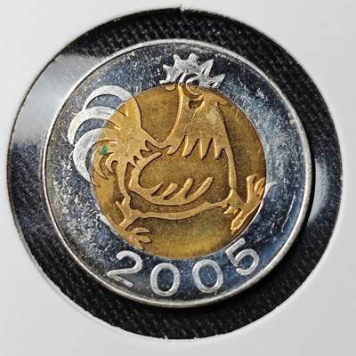 KK钱币收藏小铺 套币 银币专场 2月预留时间 周末发货 -  日本2005年鸡年 铜银双色生肖章