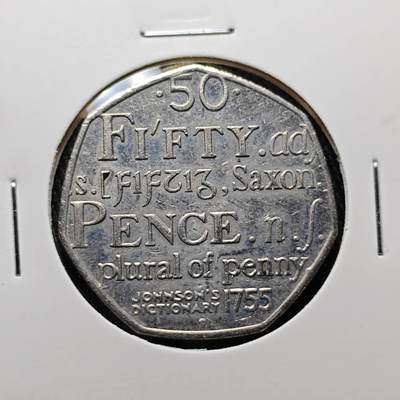 KK钱币收藏小铺 第327期 2月预留时间 周末发货 -  英国50便士纪念币