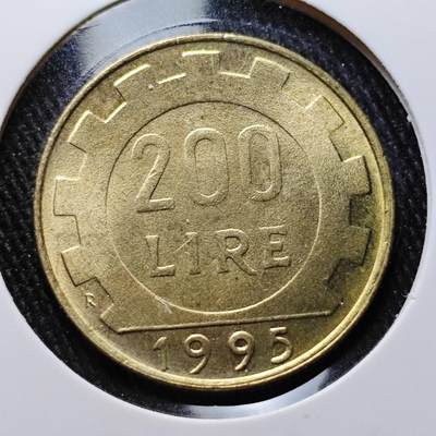 KK钱币收藏小铺 第327期 2月预留时间 周末发货 -  意大利200里拉铜币 好品