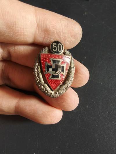 老王徽章第143期 - 德三国家社会主义战争老兵联盟证章   带50周年勋饰