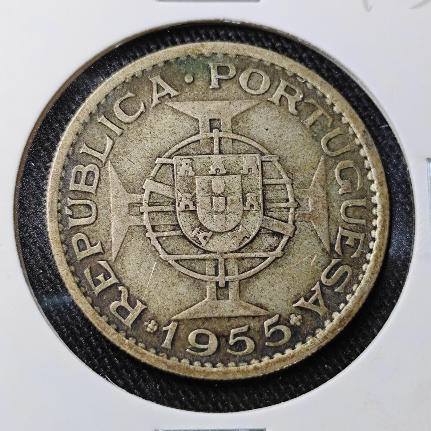 KK钱币收藏小铺 套币 银币专场 2月预留时间 周末发货  1955葡属莫桑比克20埃斯库多银币