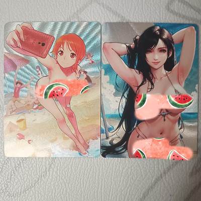 花开卡拍第35期（8月24号周日截拍，品控勿拍!!!拍品不寄存，运费5元，自制卡难免瑕疵，可能存在轻微撞角爆边等出厂瑕疵，品控介意勿拍！） - 砖家卡牌，动漫满赠卡，粗闪，2张
