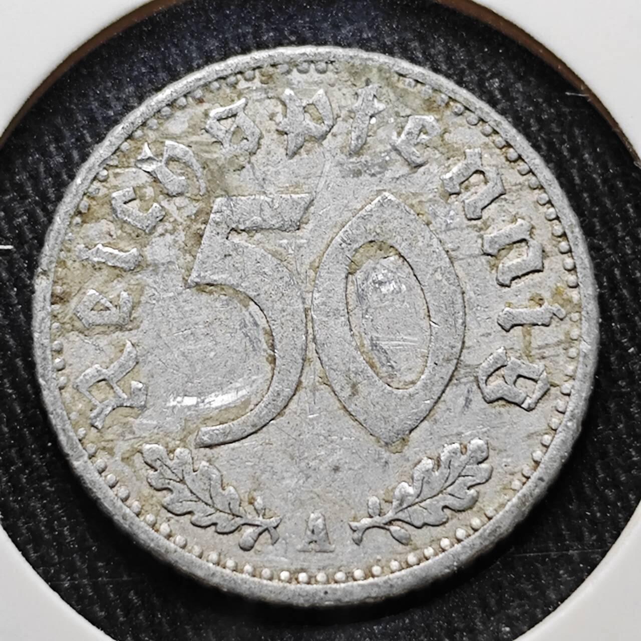 KK钱币收藏小铺 第327期 2月预留时间 周末发货  1942德国50芬尼