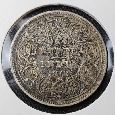 KK钱币收藏小铺 套币 银币专场 2月预留时间 周末发货 -  1862英属印度1卢比银币