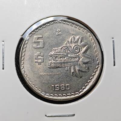 KK钱币收藏小铺 套币 银币专场 2月预留时间 周末发货 -  1980墨西哥5比索