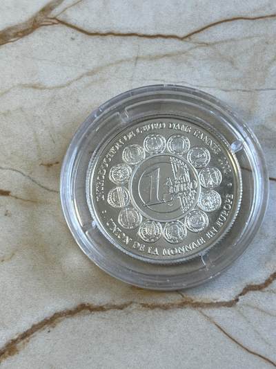 第172期拍卖【长期征集拍品】 - 贝宁2002年欧盟欧元发行币中币精制本色纪念银币，999银，7克，30毫米，1000枚