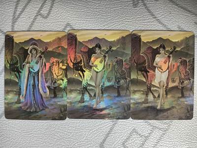 花开卡拍第35期（8月24号周日截拍，品控勿拍!!!拍品不寄存，运费5元，自制卡难免瑕疵，可能存在轻微撞角爆边等出厂瑕疵，品控介意勿拍！） - 墨卡文创 御淑集王昭君 彩闪三渐变