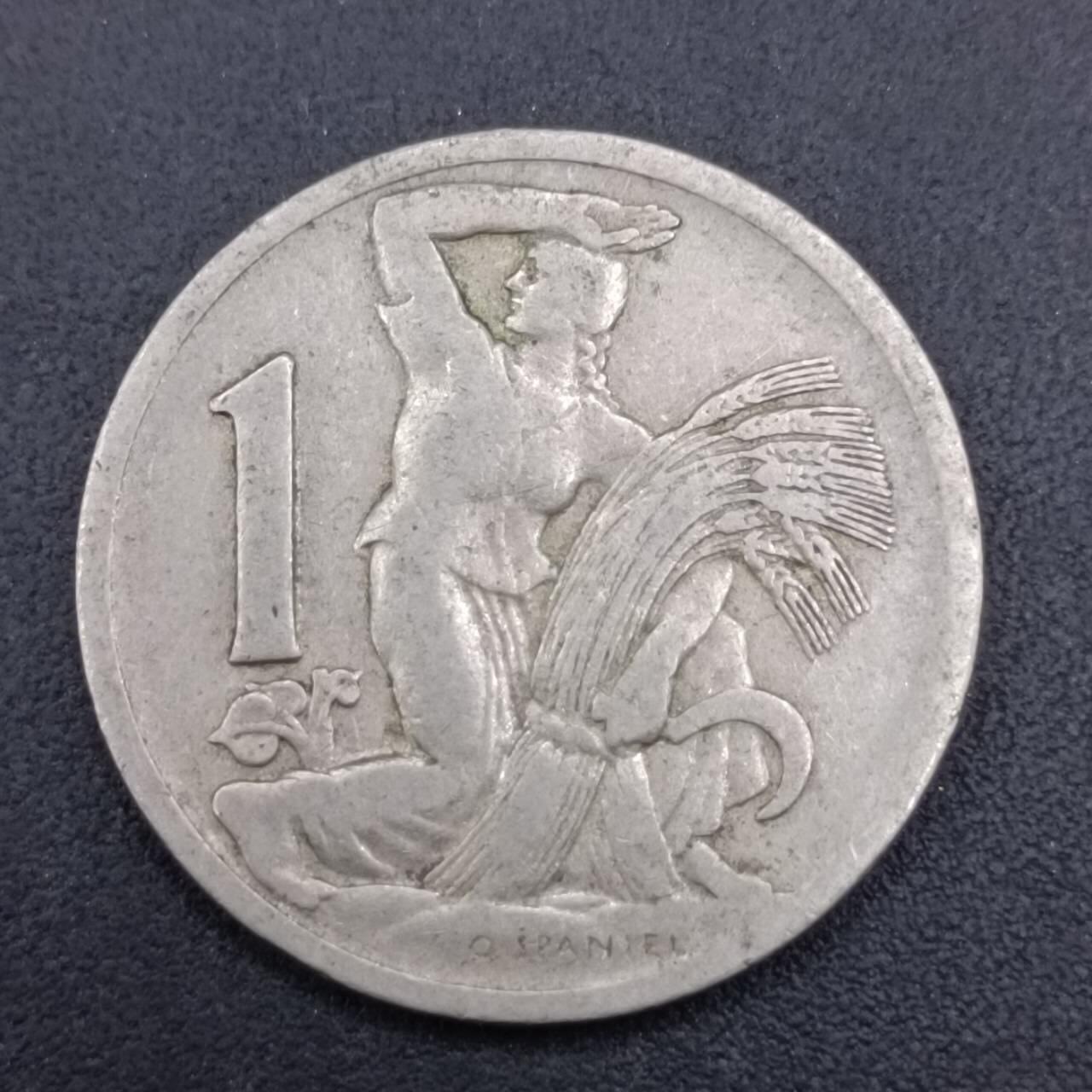 【淘币小摊】实时拍第七百一十九拍  散币场  满百包邮可预留二周 每周一统一发货   捷克斯洛伐克1922年1克朗镍币