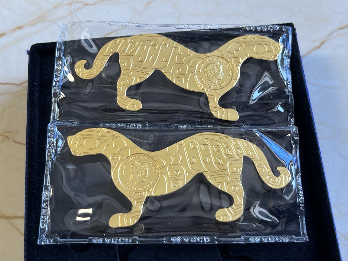 第172期拍卖【长期征集拍品】 纽埃2022年中国生肖杜虎符2盎司3D立体镀金纪念银币,999银，发行量199枚