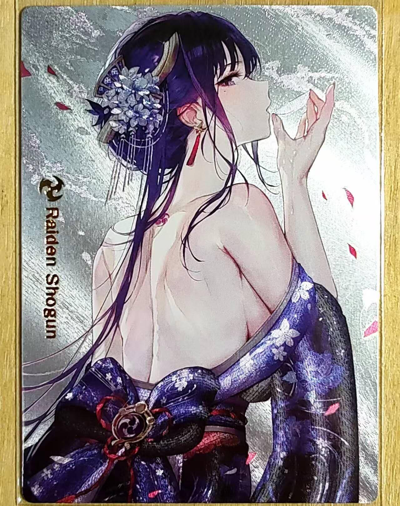 龙虎卡牌第五十一场 （无佣金，满120包邮，欢迎送拍） 粗闪 原神 和服雷电将军