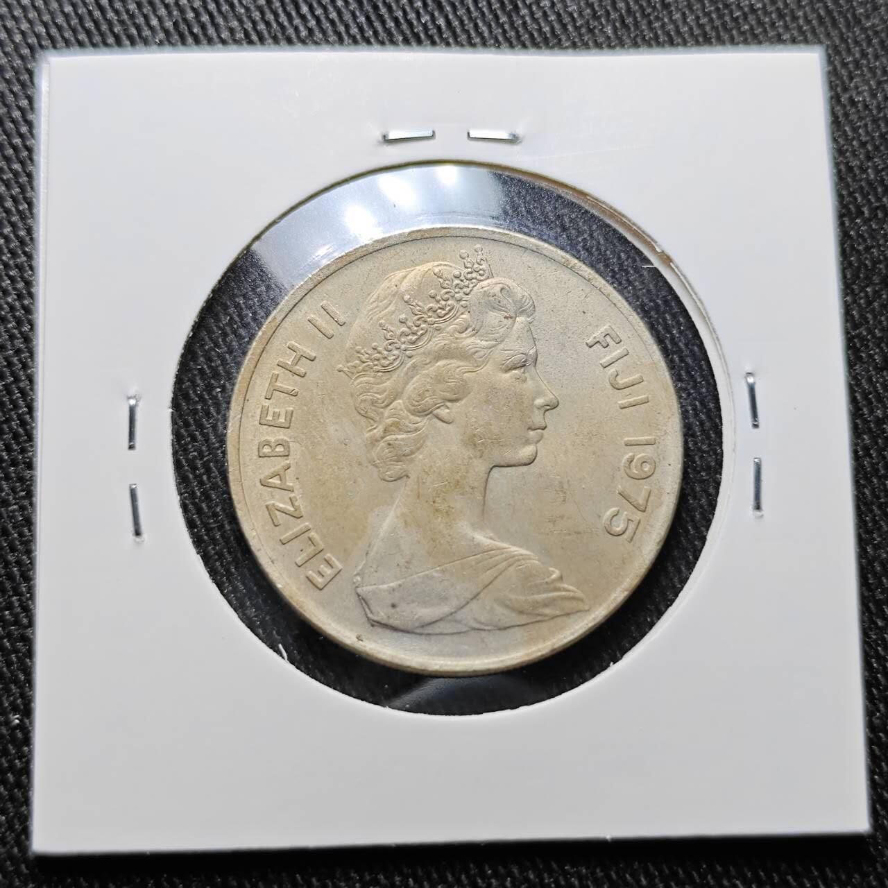 KK钱币收藏小铺 第327期 2月预留时间 周末发货  1975斐济20分