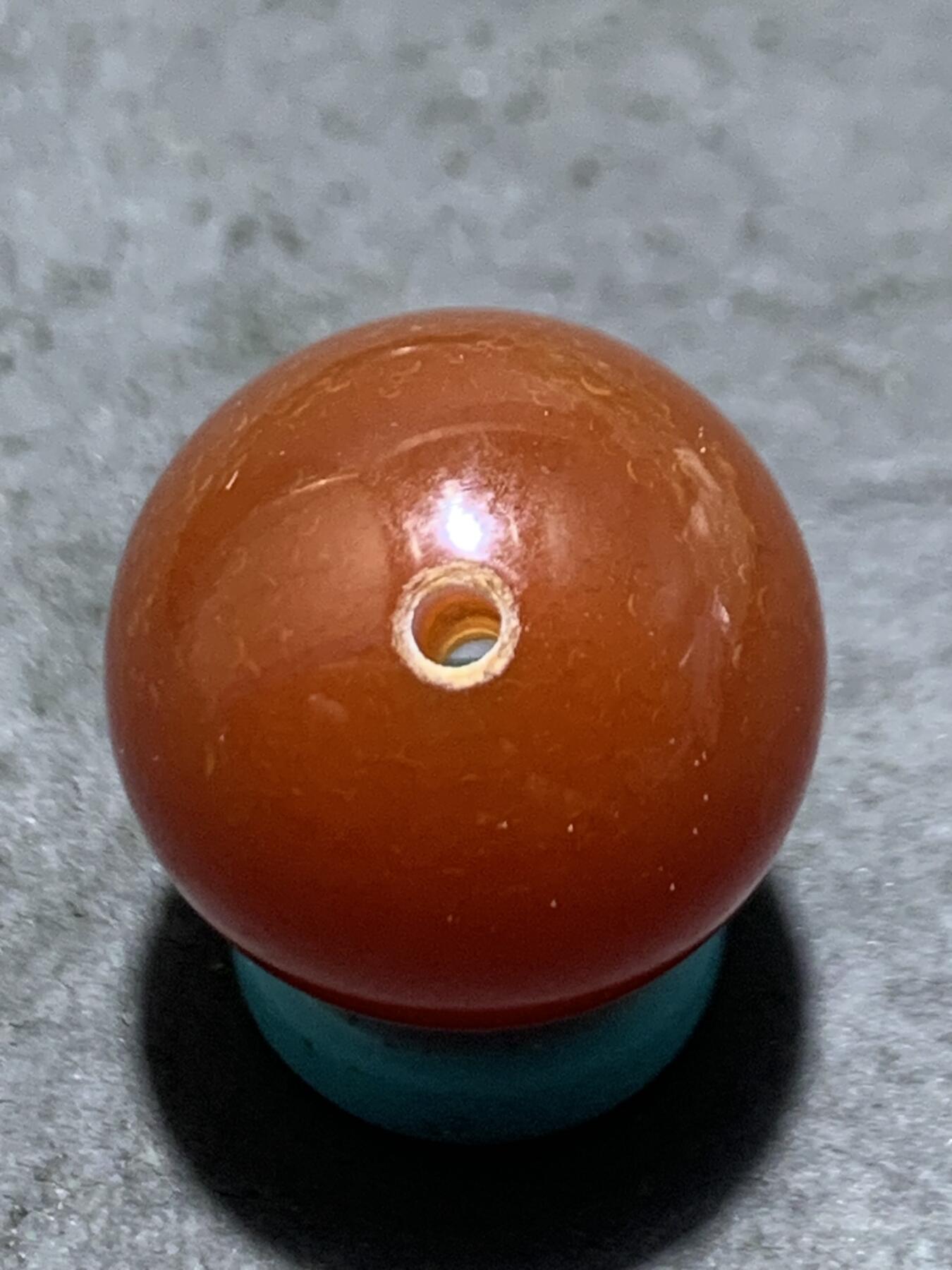 精美高玉化千层纹缠丝玛瑙圆珠一颗，