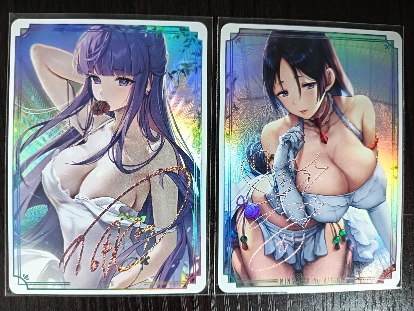 花开卡拍第35期（8月24号周日截拍，品控勿拍!!!拍品不寄存，运费5元，自制卡难免瑕疵，可能存在轻微撞角爆边等出厂瑕疵，品控介意勿拍！） 玩卡秀卡牌 大胸妹妹印签卡 折光彩闪