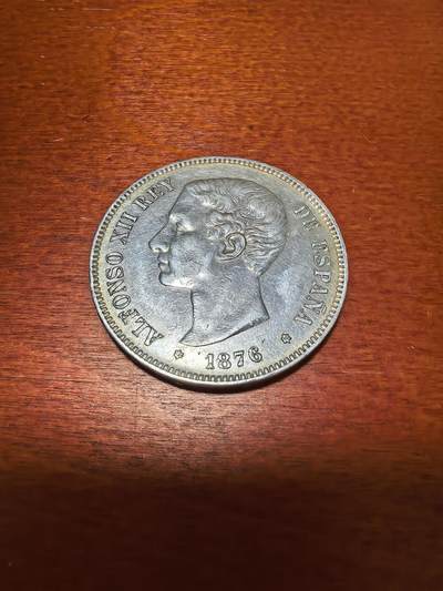 长老汇蛇年精选第三十九场拍卖 - 1876西班牙阿方索十二世5比塞塔银币，马德里造币厂