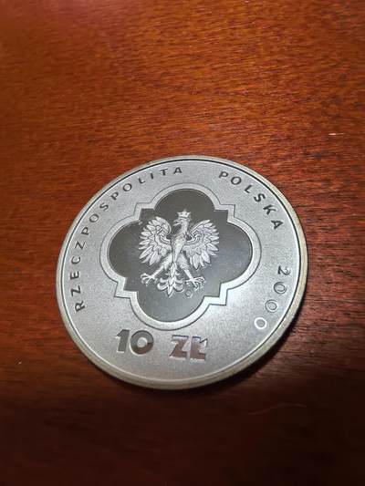 长老汇蛇年精选第三十九场拍卖 2000波兰千禧圣年10兹罗提精制银币，高价币，14.14克925银，外网4000-5000元