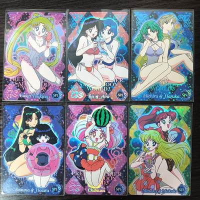 花开卡拍第35期（8月24号周日截拍，品控勿拍!!!拍品不寄存，运费5元，自制卡难免瑕疵，可能存在轻微撞角爆边等出厂瑕疵，品控介意勿拍！） - 藏无缺卡牌 小樱+美战 一套6张 折光彩闪