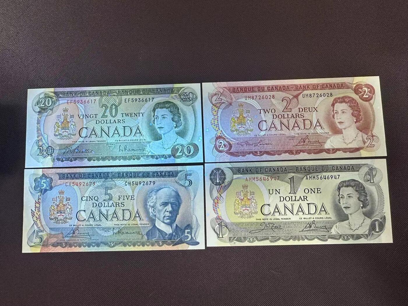 喜羊羊钱币收藏2025第9期(普品场) 加拿大景观版2 20 unc  1和5 unc-