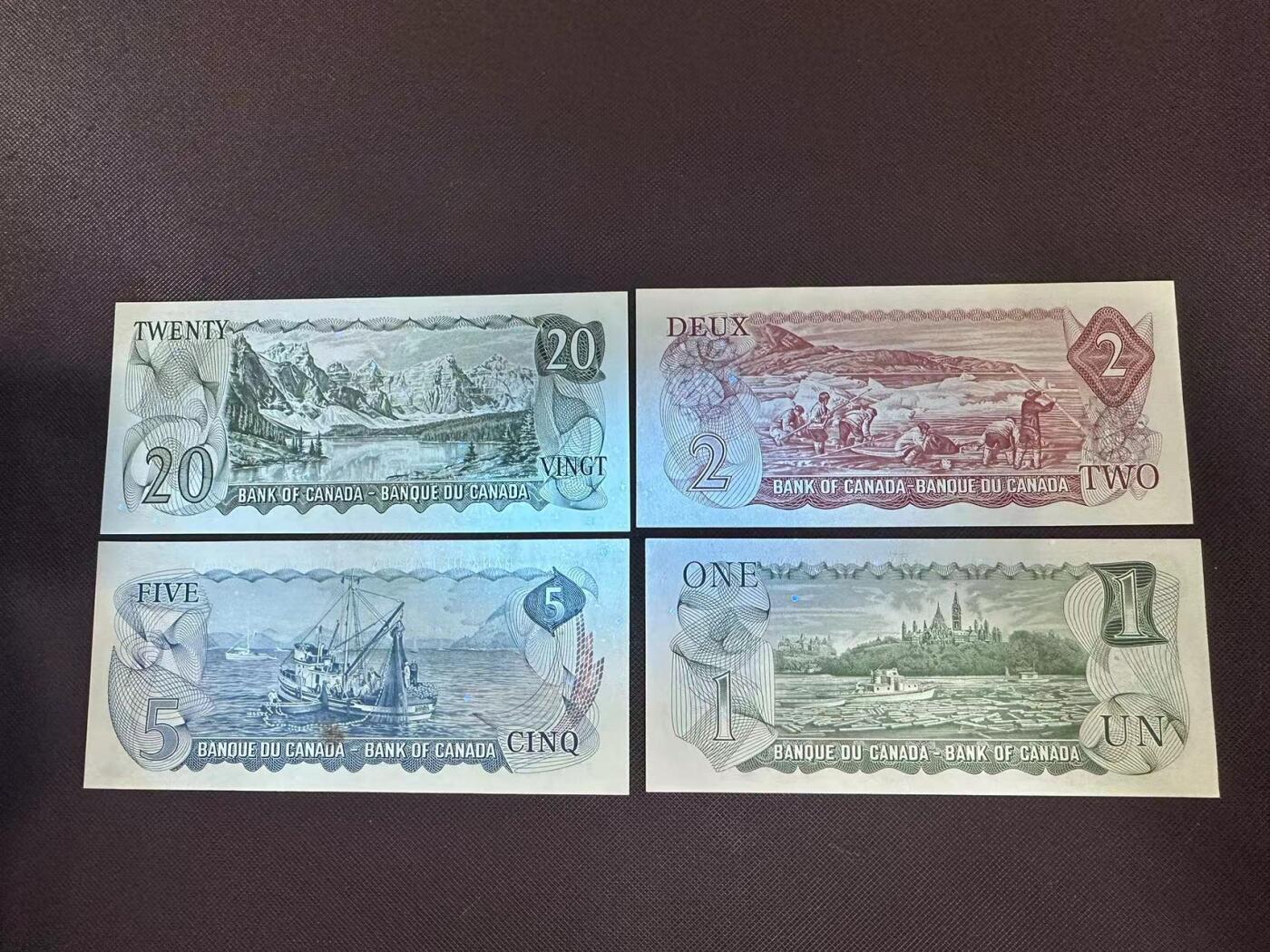 喜羊羊钱币收藏2025第9期(普品场) 加拿大景观版2 20 unc  1和5 unc-