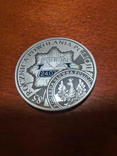 长老汇马年精选第四场拍卖 - 2004波兰警察85周年10兹罗提局部彩色精制银币，14.14克925银