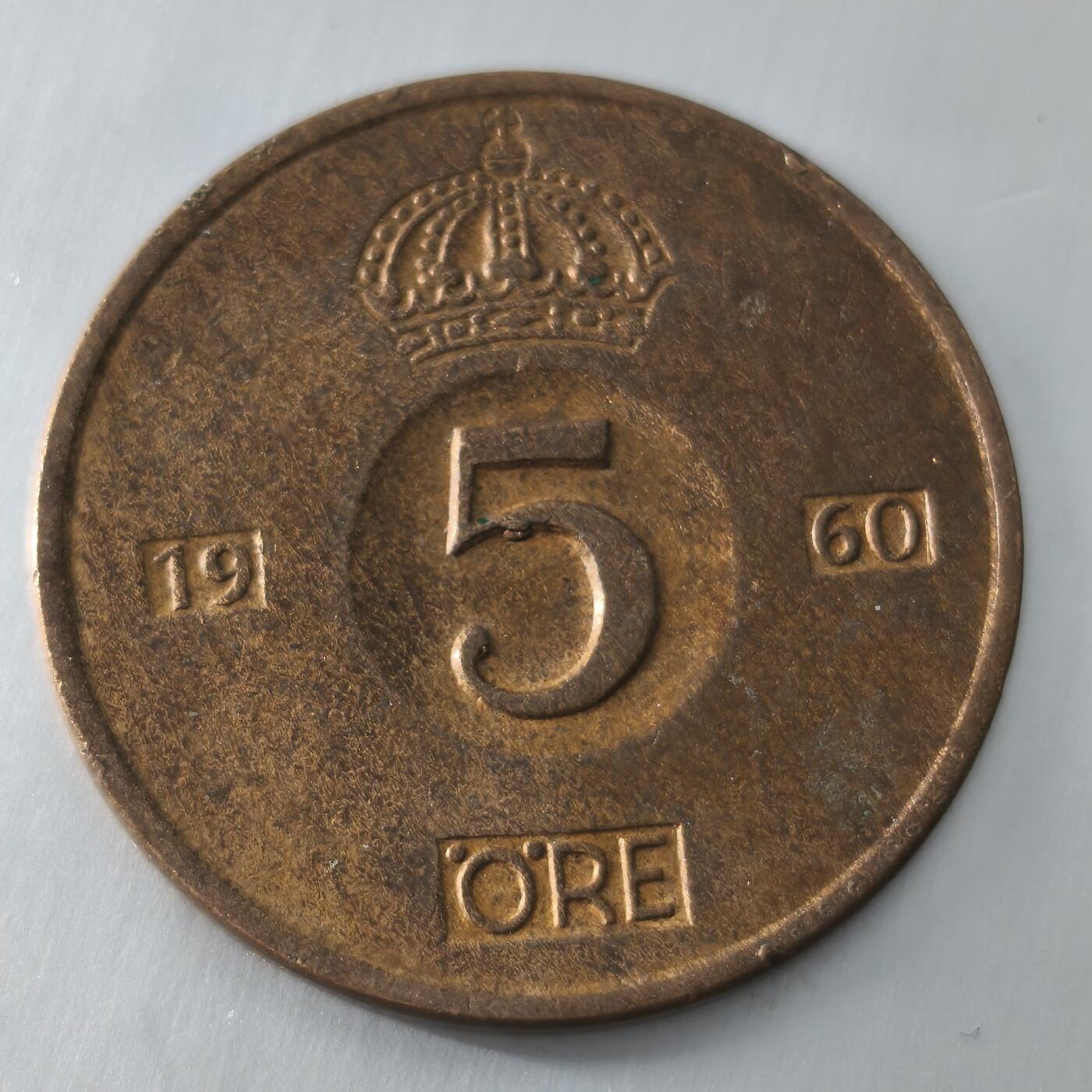 Krab外币市集Vol.25 瑞典1960年5欧尔