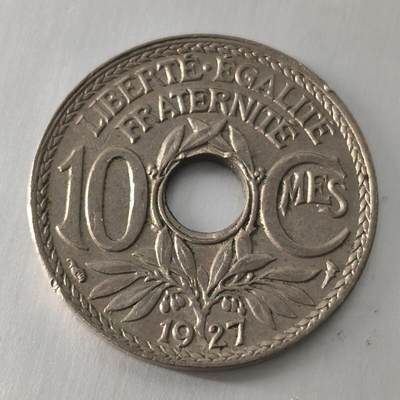 Krab外币市集Vol.25 - 法国1927年10分