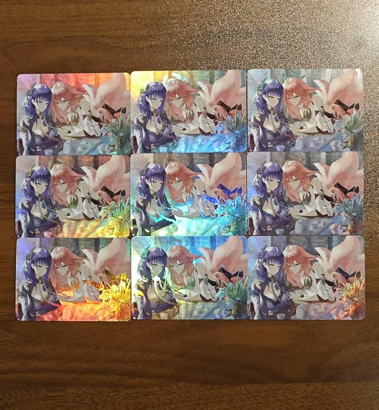 光影卡牌第20期，各家亲签，各家小套，持续收拍品 卡将绝版精扣折彩复合工艺原神卡，效果超绝，一套9张 