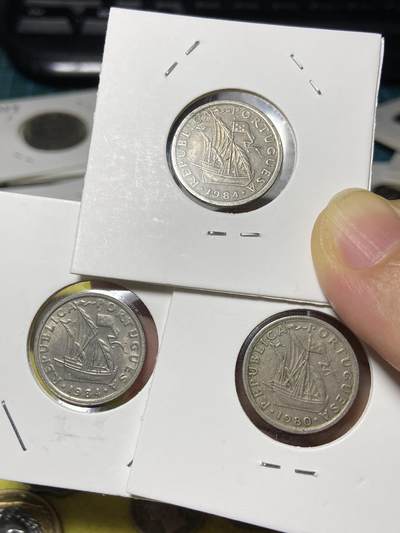 2025年第八十二场(总第一百零八场）外国好品散币(免佣金) - 葡萄牙🇵🇹3枚：1980年、1984年2.5埃斯库多