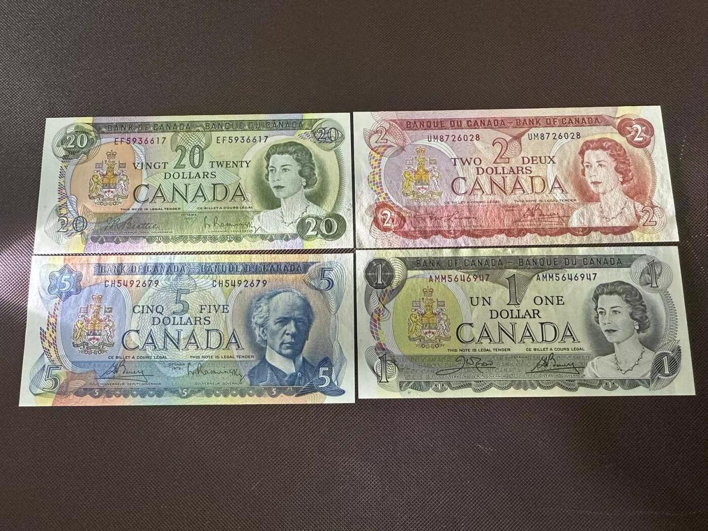 喜羊羊钱币收藏2025第9期(普品场) 加拿大景观版2 20 unc  1和5 unc-
